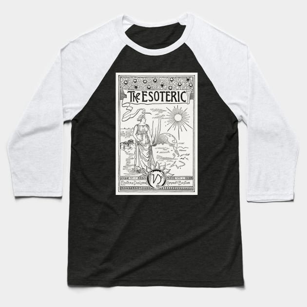 The Esoteric Tarot Astrology Design Baseball T-Shirt by CROWNLIGHT